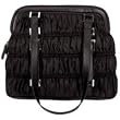 Gigi Chantal Black Nylon Ruched Shoulder Bag
