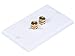 Monoprice Banana Binding Post Two-Piece Inset Coupler Wall Plate for 1 Speaker