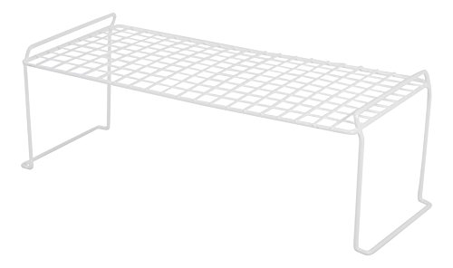IRIS USA 261060 Medium Long Stacking Shelf, White