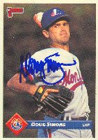 Doug Simons, Montreal Expos, 1993 Donruss Autographed Card