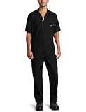 Dickies Men's Short Sleeve Coverall, Black, X-Large Tall