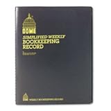 Dome 600 Bookkeeping record, weekly, 11 x 8-1/2, wirebound, 128 pages, brown cover