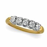 14K Two-Tone Gold Diamond Anniversary Band - 0.33 Ct.