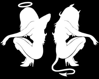 Angel Devil Skin Girl Decal 3