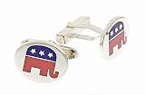 Handcrafted sterling silver and enamel Republican cufflinks with presentation box. Made in England