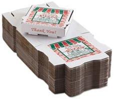 (3 Pack Value Bundle) ARV9084393 Corrugated Pizza Boxes, Kraft/White, 8 x 8