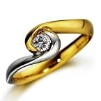 Ring Jewellery Ag Real Diamond Solitaire White Rhodium Fancy Ring # AGSR0046