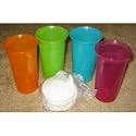 Tupperware 4 Bell 10 oz Tumblers w/ Sippy Sipper Seal