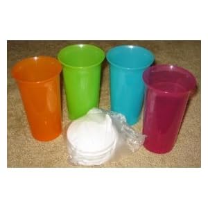 Tupperware Bell Tumbler Sippy Cups with Seals Set of 4 by