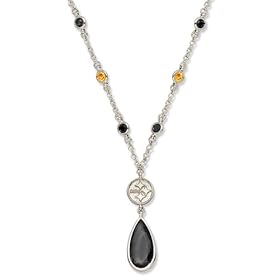  Pittsburgh Steelers Crystal Logo Necklace