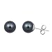 6-6.5mm Black Freshwater Pearl Stud Earring title=
