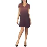 Mossimo® Black: V-Neck Ombre Sweater Dress-Rose Garnet