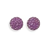 Deep Purple Crystal Ball Stud Earrings, Distinctly You. Order Today!