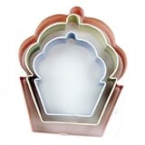 Set of 3 Cupcake shaped cookie cutters