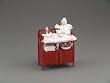 2008 Reutter Porcelain Miniature Baby Changing Table