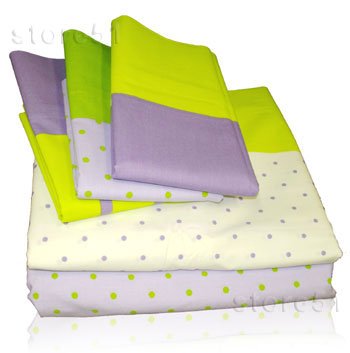 Purple Polka Dots Bedding 4 Pc Sheet Set Girls Bed Decor Sheets