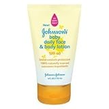 Johnson & Johnson Baby Daily Face and Body Sunscreen Lotion SPF 40, 4 Fluid Ounce