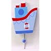 Gisela Graham Wooden Sailing Boat Ship Nautical Hook Blue