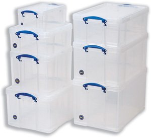 Childrens Toyshop  Electronics : Really Useful Storage Box Plastic Lightweight Robust Stackable 84 Litre W444xD710xH380mm Clear Ref 84C
