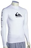 Sporting Goods : Quiksilver Lo-Pro LS Rash Guard - White