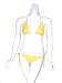 VITAMIN A 52T Ring Bikini Swimsuit Top in Sun