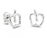 Bling Jewelry Designer Inspired Sterling Silver Apple Stud Earrings