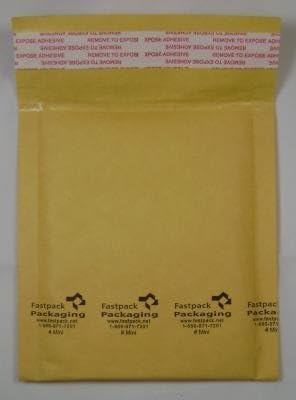 Case of 500 4 x 5 Kraft Self Seal Bubble Mailers