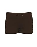 Brown French Terry Shorts with Drawstring and Side Pockets