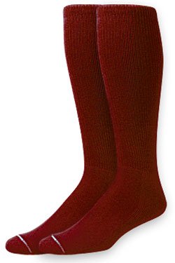Large Maroon Baseball Tube Socks