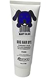 DOG HAIR DYE GEL (NAVY BLUE) - New Bright, Fun Shade, Semi-permanent, completely non-toxic and safe ...Semi-permanent, completely non-toxic and safe