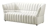 Baron Leather White Sofa