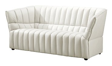 Baron Leather White Sofa