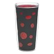 Black & Red Polka Dot 16 oz Insulated Beverage Tumbler, Clear