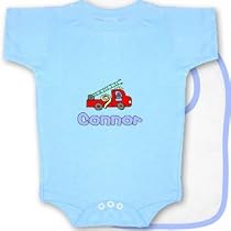 Connor Fire Truck Bib and Onesie