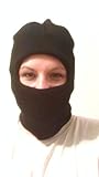Black Acrylic Balaclava Helmet Liner / Ski Mask One Hole