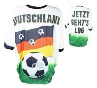 Fan Trikot Unisex Damen/Herren, T-Shirt Fussball Deutschland mit Motiv, EM 2012 , Größe:Damen = XXL