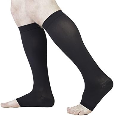 Juvenate Open Toe Graduated Compression Stockings 20-30 mmHg _ One Pair - Medium