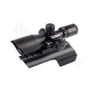 2.5-10X40 Tactical Rifle Scope w/red laser +REMINGTON Shotgun Scope Mount