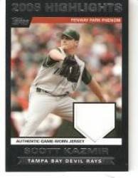2007 Topps Highlights Relics #HR-SK Scott Kazmir JSY B - Tampa Bay Devil Rays (Piece of Authentic Game Used Jersey) (Baseball Cards)