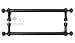 Bead end oversized 12″ centers back to back door pull in patine black