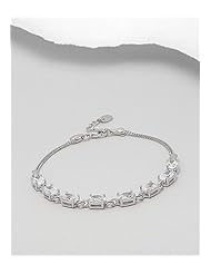 White CZ Bracelet In 92.5 Sterling Silver
