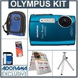 Cheap Olympus Stylus Tough 3000 Digital Camera Kit,- Blue - with 8GB SD Memory Card, Camera Case, Table Top Tripod, Spare LI-42B Type Lithium-ion Battery, EZ Digital Photography Guide Card