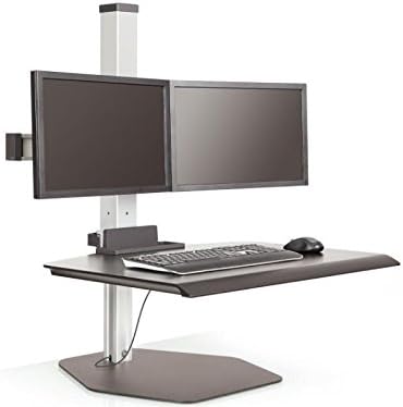 Innovative Office Products WNST-2-FS-M-124 WINSTON SIT STAND 2 MONITORS 4-12 LBS PER MONITOR SILVER
