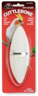 LM Animal Farms Cuttlebone with Holder for Birds (Large)