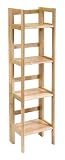 Winsome Wood Folding 4-Tier Shelf, Natural