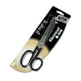 Kleencut Stainless Steel Scissors, 8 Adjustable Straight , Black Handles ACM11138