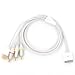 Premium Composite AV Cable + USB Charging Sync Cable for Apple Iphone 3G (Compatible with Firmware Version 2.2), iPhone 8GB, 16GB, iPhone 2G, iPod Nano (3rd / 4th Generation), iPod Touch (1st / 2nd Generation) 8GB, 16GB, 32GB, iPod Classic (DOES NOT WORK WITH IPHONE 4 / IPAD)
