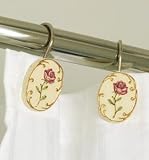 Rose Shower Curtain Hooks – Set of 6