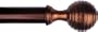 House Parts 24"-48" Cabernet Concentric Circles Window Treatment Rod Set