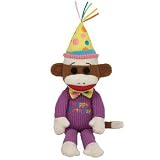TY Beanie Baby - HAPPY BIRTHDAY Sock Monkey (11 inch)